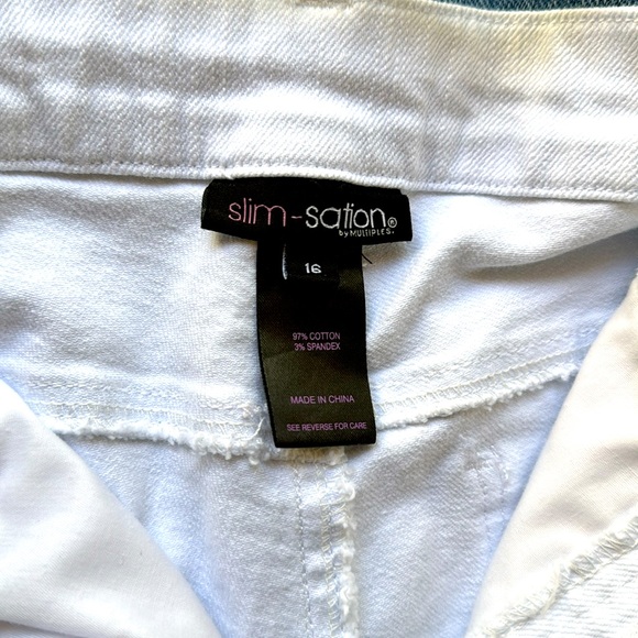 Slim-sation size 16 ankle jeans with fringe hem - Picture 3 of 11